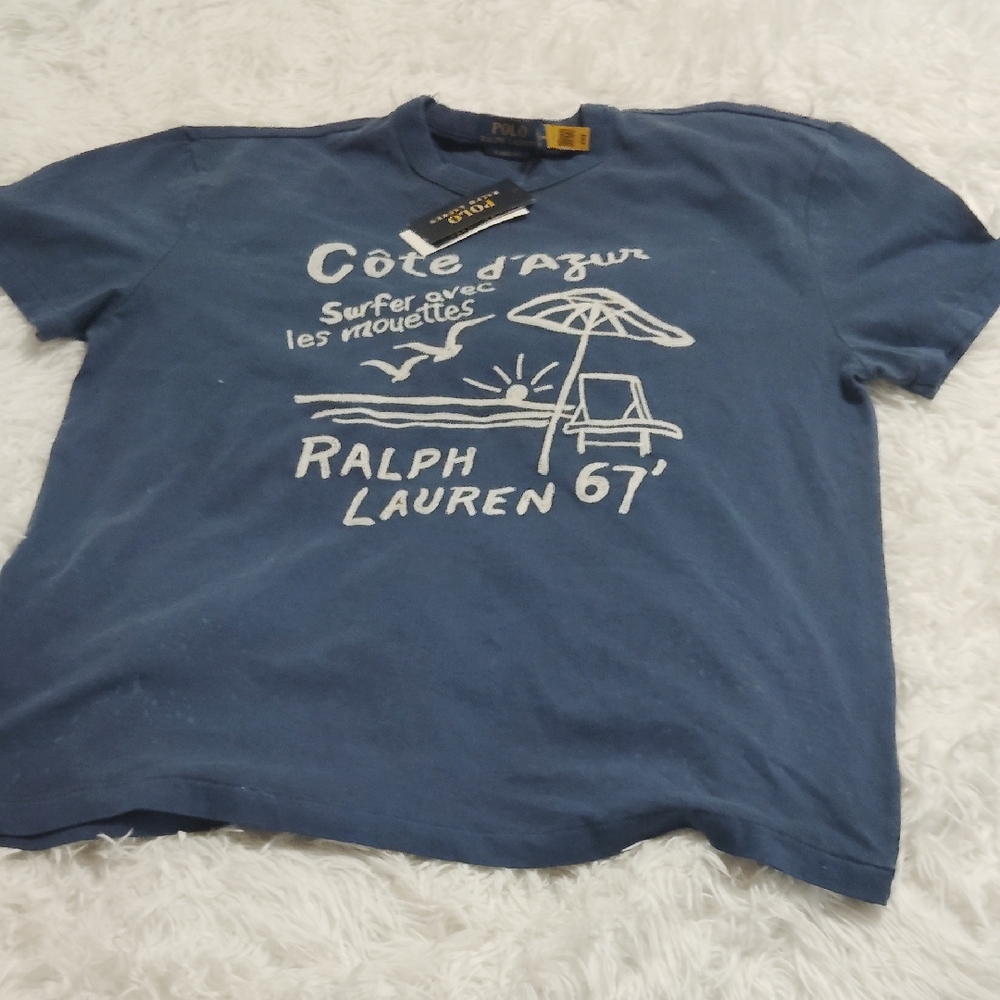 Ralph Lauren Kids Navy Graphic Tee